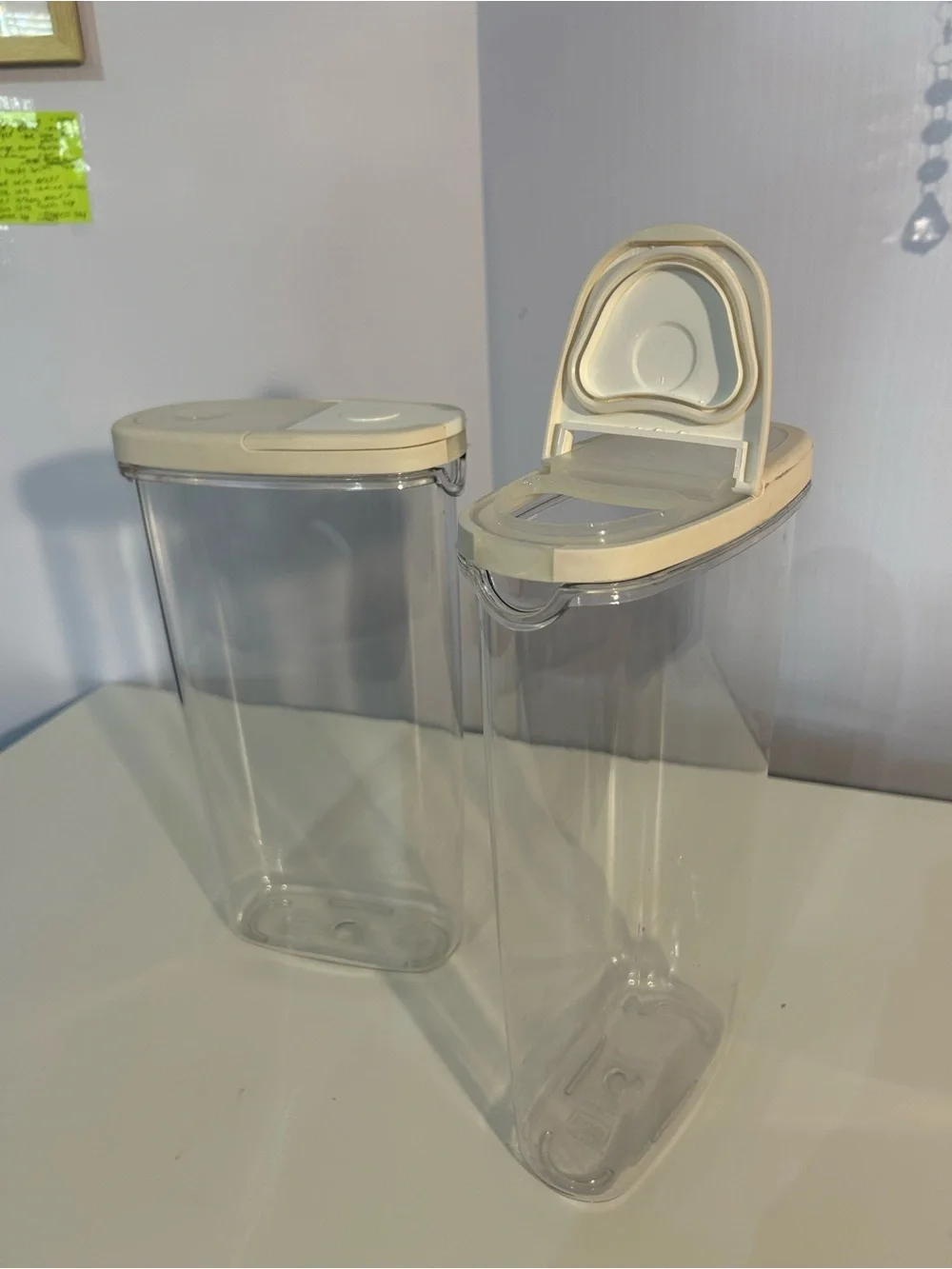 IKEA Clear Food Storage Canisters with Cream Flip Lids (Set of 2)
